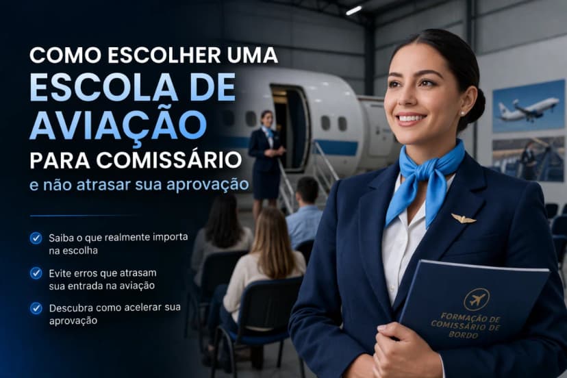 Como Escolher uma Escola de Aviação para Comissário Sem Perder Tempo e Dinheiro