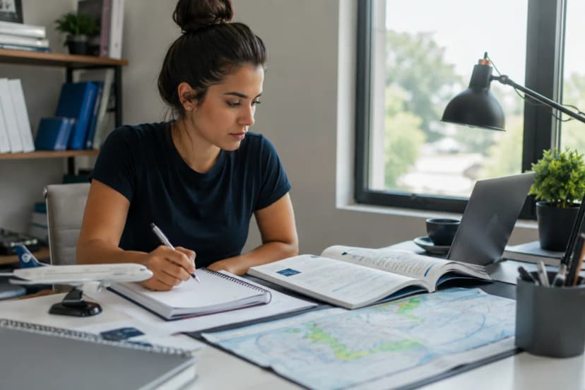 Como montar um plano de estudos para comissário de bordo em 90 dias
